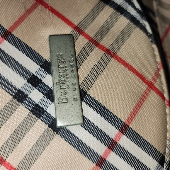 SOLD. Burberry Beige Checkered Backpack - Picture 13 of 15